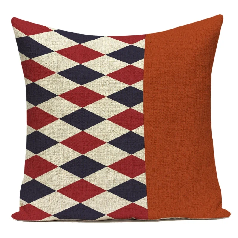 Geometric Flag Decorative Throw Pillow Cover