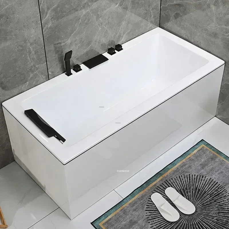 Small Apartment Homestay Constant Temperature Surf Massage Acrylic Bathtub Household Bathtub Surf Jacuzzi Bathroom Supplies