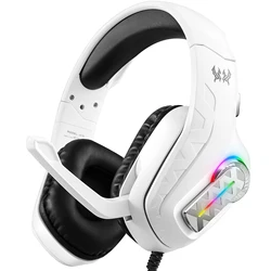 Wired Gaming Headset with Microphone - 3.5mm Audio Jack (WHITE)