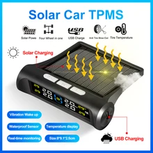 전자 자동차 타이어 압력 모니터링 시스템, 태양광 디지털 TPMS 디스플레이, 자동 타이어 압력 보안 경보 장치