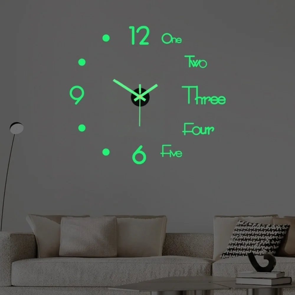 Modern Design DIY Wall Clock Silent Clocks Acrylic Mirror Stickers Living Room Wall Decoration wall clock,digital clock