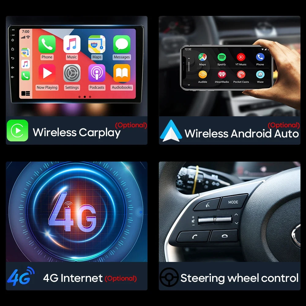 9.7 Inch 8 Core Carplay Android Auto Radio Voor Toyota Rav4 Rav 4 2005-2013 Tesla Stijl Auto Bluetooth 4G Wifi Gps Touch Display