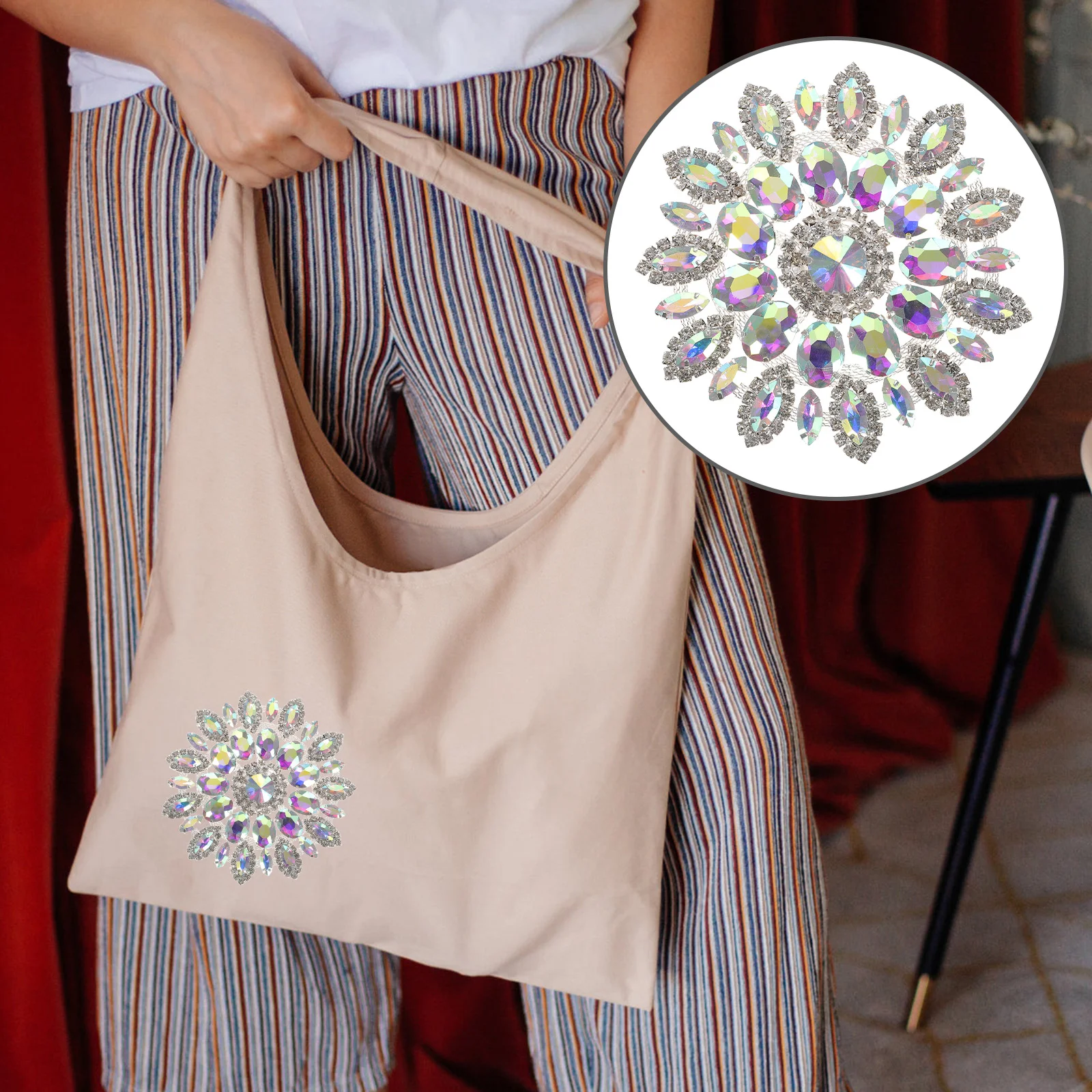 

Hotfix Rhinestones Rhinestone Patches Applique Glitter Patches Iron-On Adhesive Patches T-Shirt Hat Jeans Bags Colorful Ab