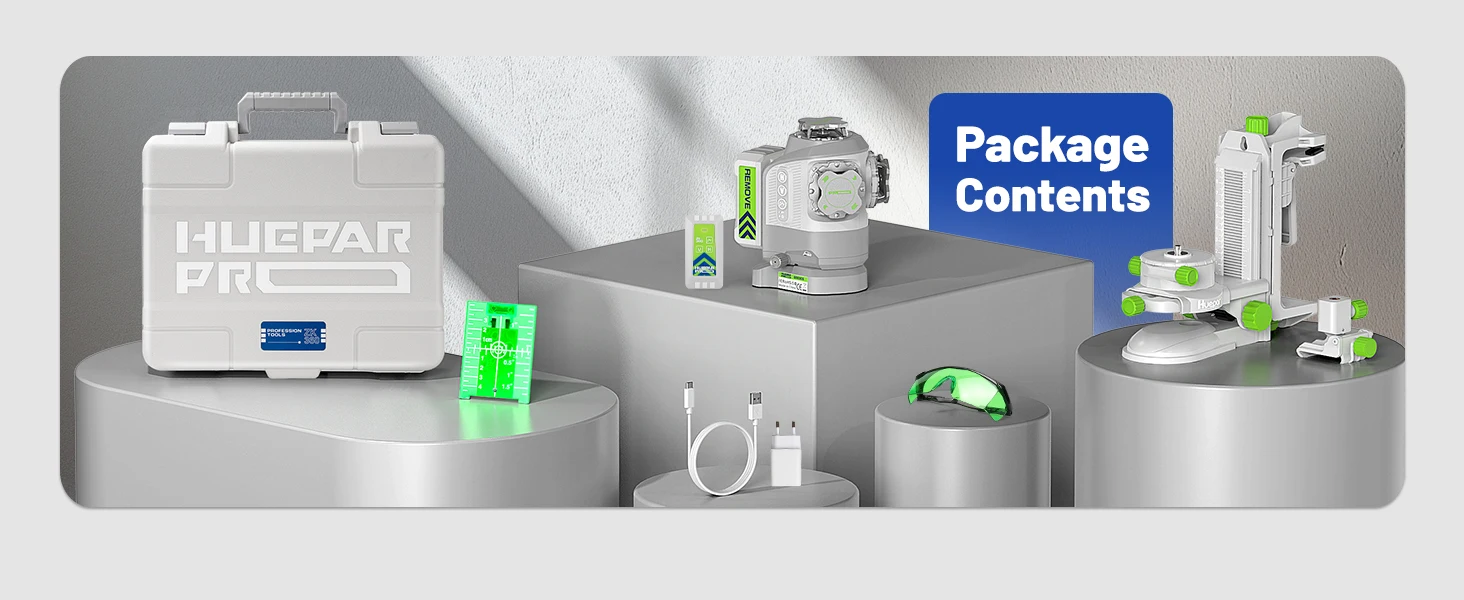 Pro 3D Laser Level Self Leveling with Pivot Around Point Fine Adjustment Green L