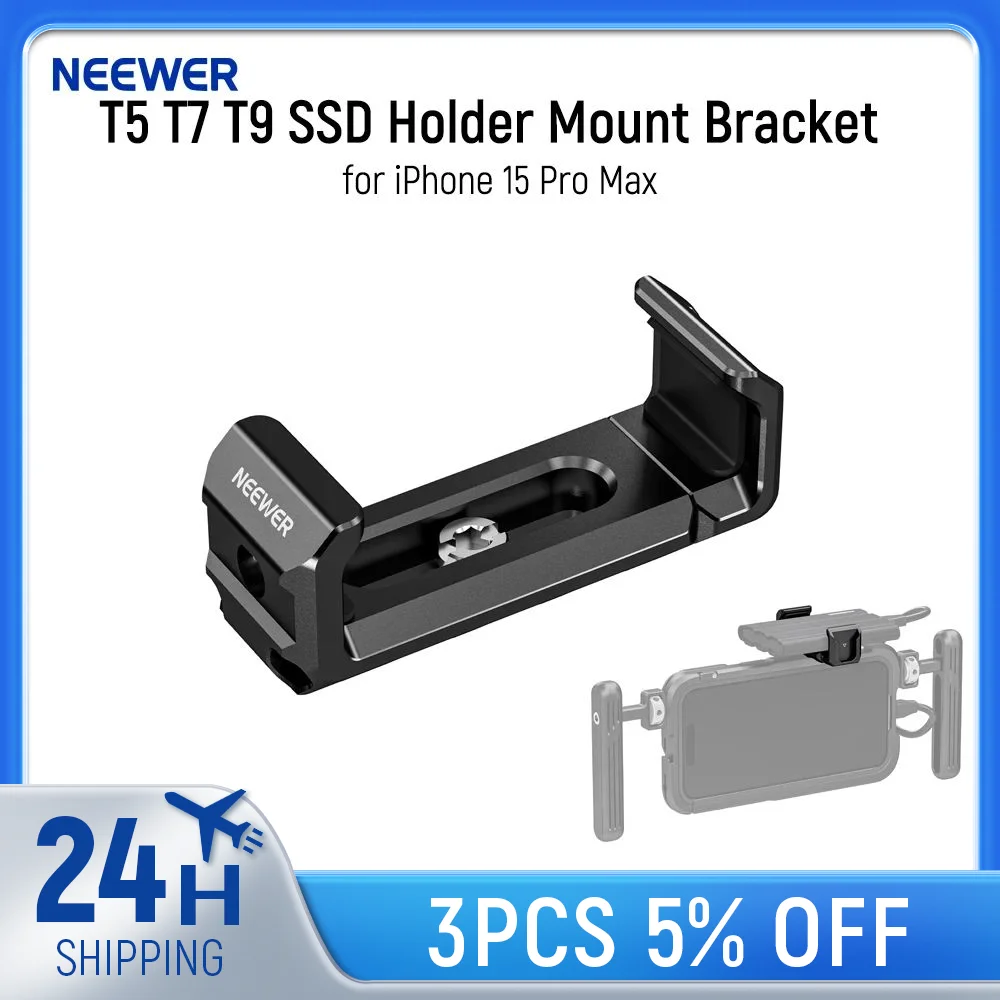 Universal SSD Mounting Bracket Fits Samsung T5/T7, SanDisk