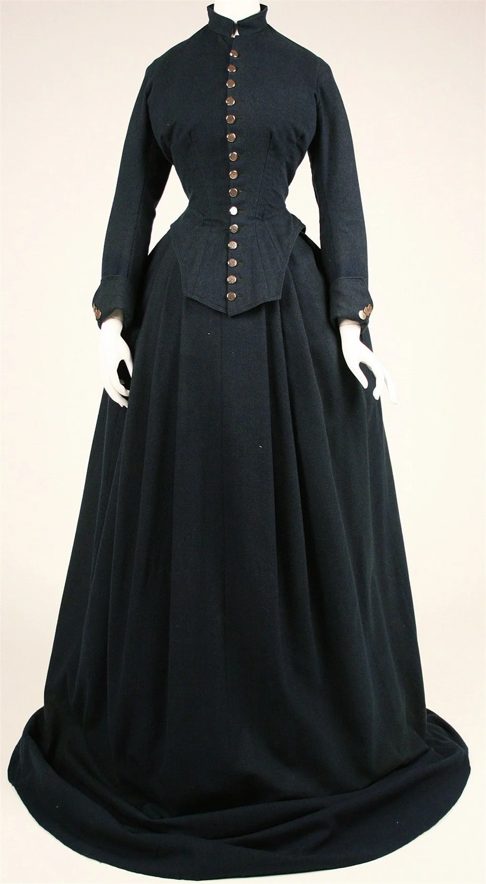 

1860s Medieval Victorian Bustle Dress Steampunk Gothic Dress Retro Walking Dress Vintage Costume Civil War Theatre Costume