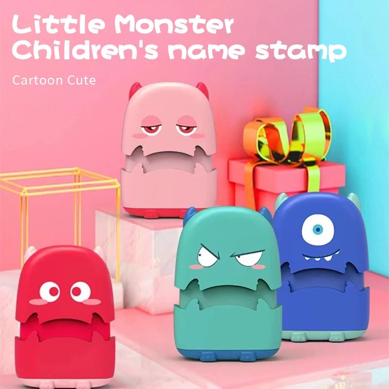baby name stamp children's personalized waterproof little monster stamp student clothing not easy to fade safety Seal