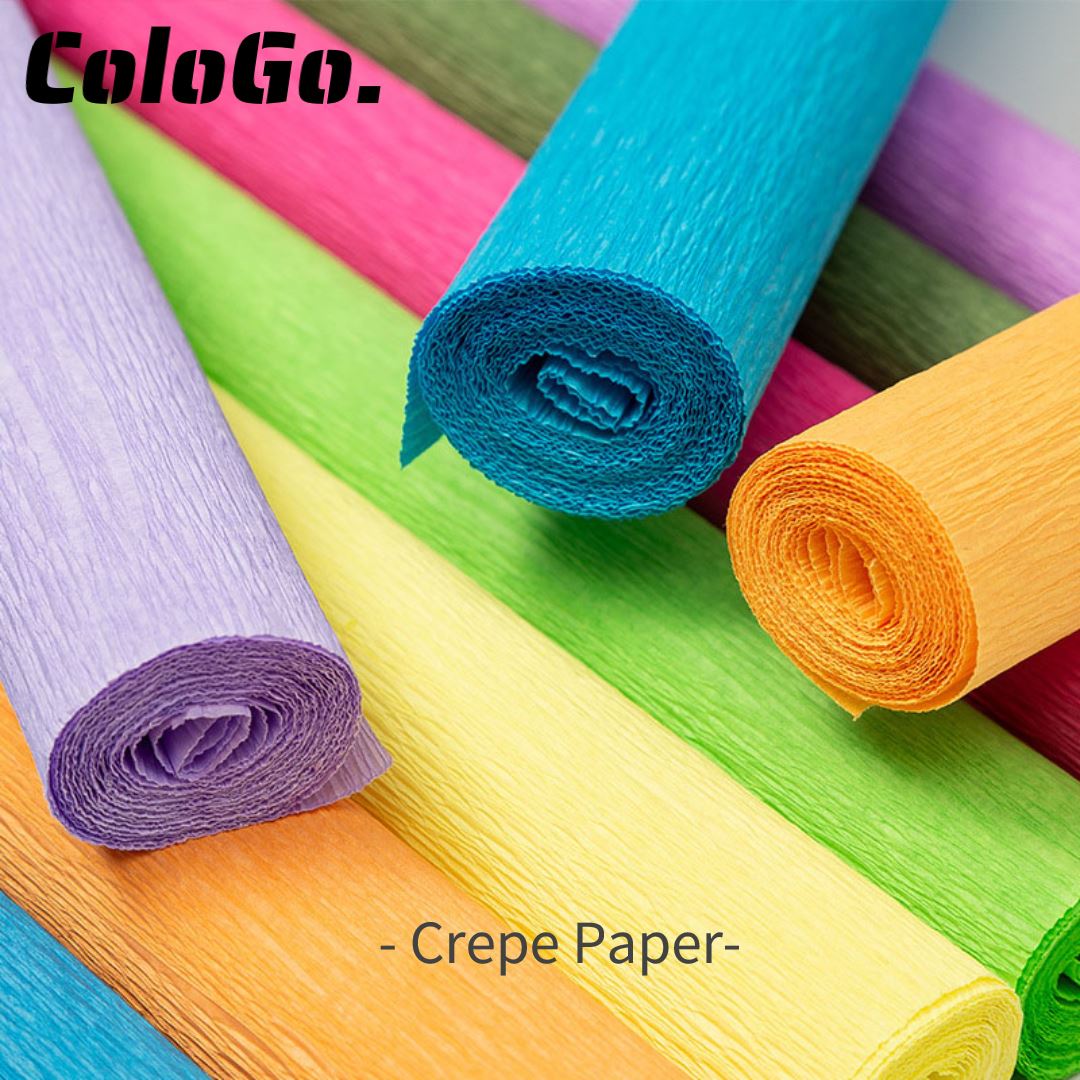Colored Crepe Paper Roll Origami Crinkled Crepe Paper DIY Decoration For Party Decorations Wedding Ceremony Indoor Decoration