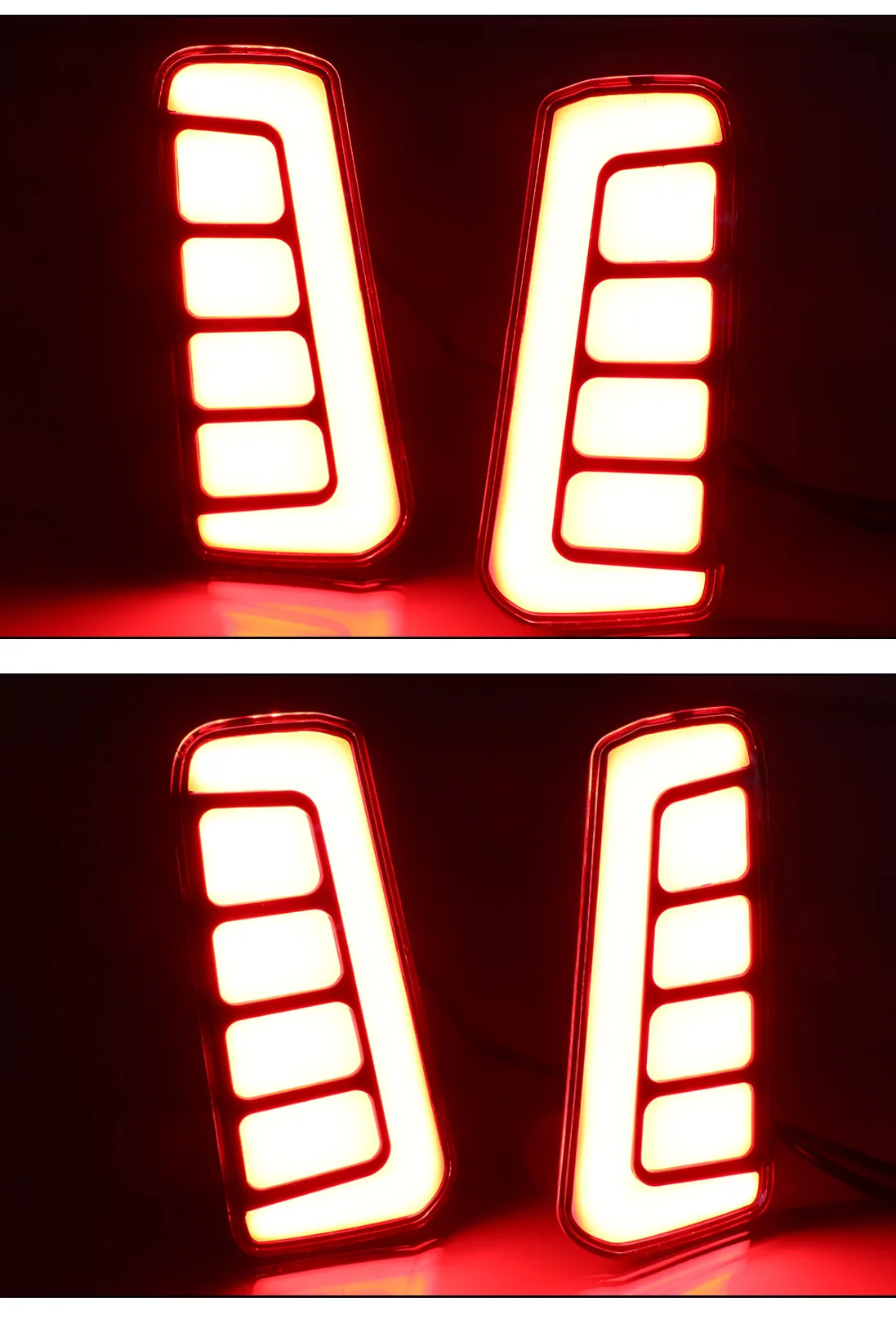 2PCS Reflector For Toyota Vellfire ALPHARD 2016 2017 2018 2019 2020 LED Rear Bumper Lights Fog Lamp Brake Light Turn Signal detail image 5