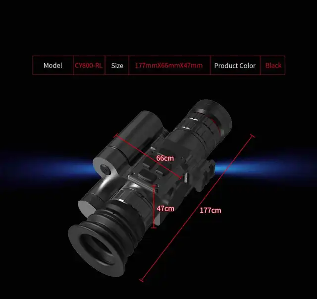 6x Optical Magnification CY800-RL Night Vision Scope Waterproof Night Digital Hunting Scope Camera Monocular with 3 Color Mode 6