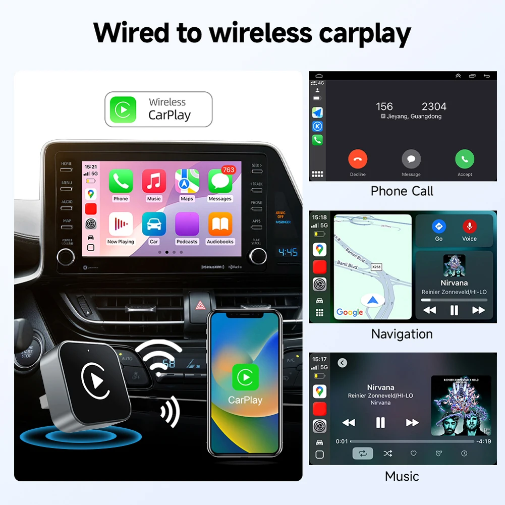 2 IN 1 Wired To Wireless CarPlay Adapter Android Auto Dongle Smart Box High Quality Luxury Car Accessories Intelligent System