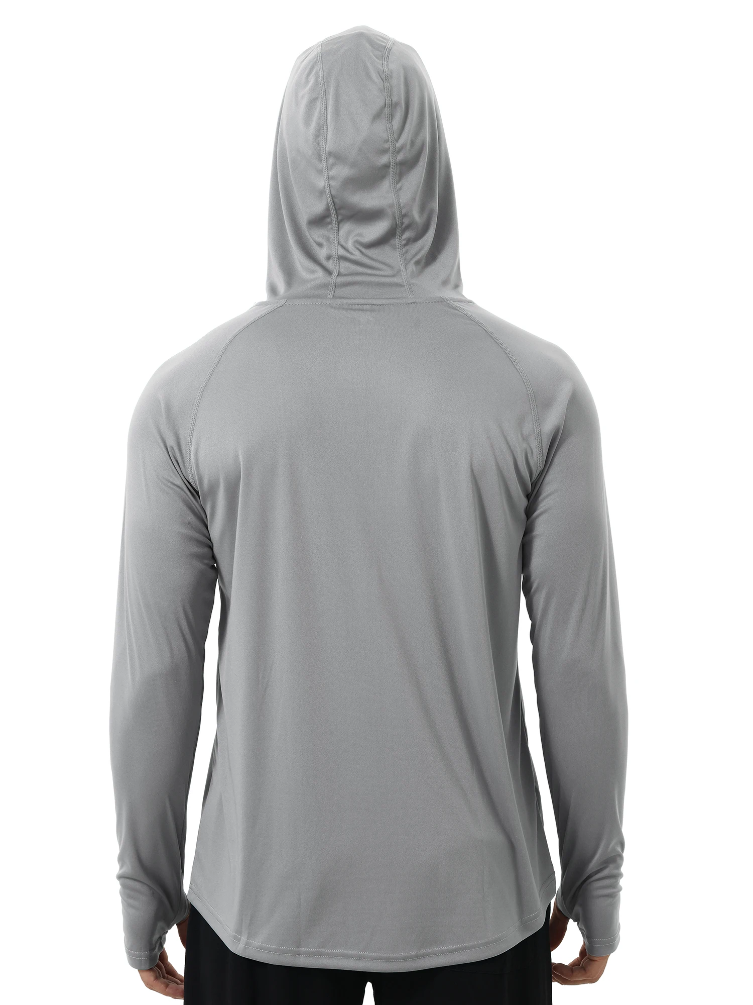 Men's Long Sleeve Hooded Sweatshirt UPF 50+ Sun Protection Athletic Gym Fishing Cycling Quick Dry Tops 2