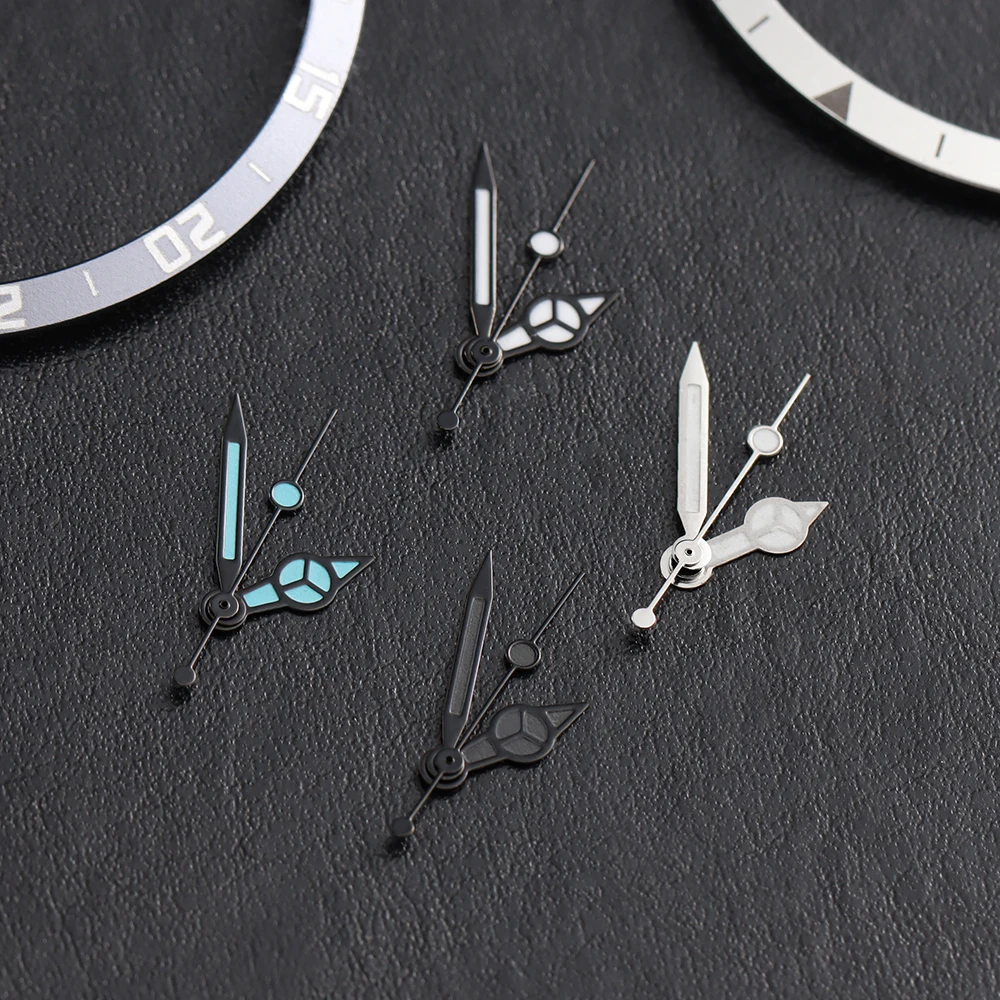 Silver Grey Green Luminous Watch Hands for Ghost Watches - Premium Watch Accessories