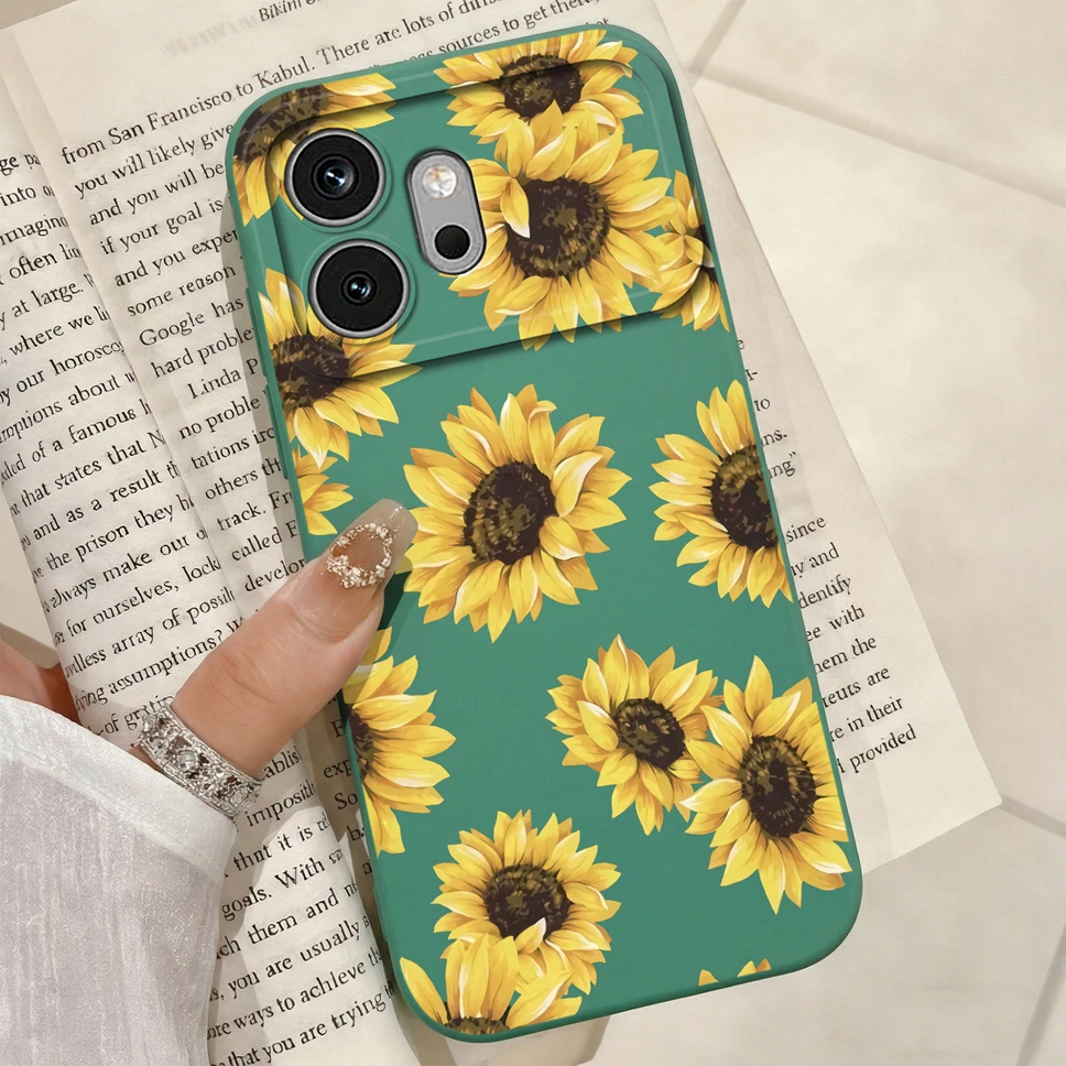 Multicolor Hearts Print Liquid Silicone Soft Shockproof Protective Phone Case