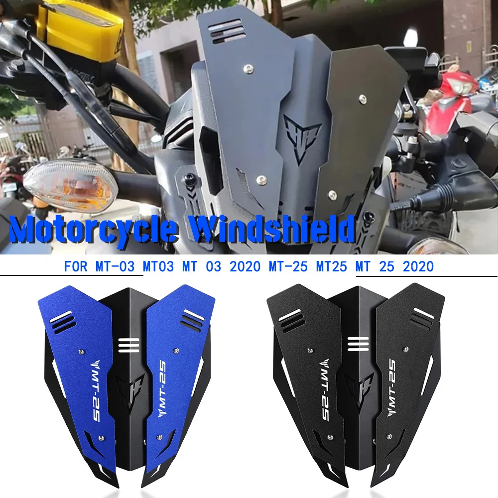 

Motorcycle Aluminum Headlight Guard Cover Windshield Windscreen Deflector Kit FOR YAMAHA MT25 MT-03 MT-25 MT03 MT25 2020 MT03