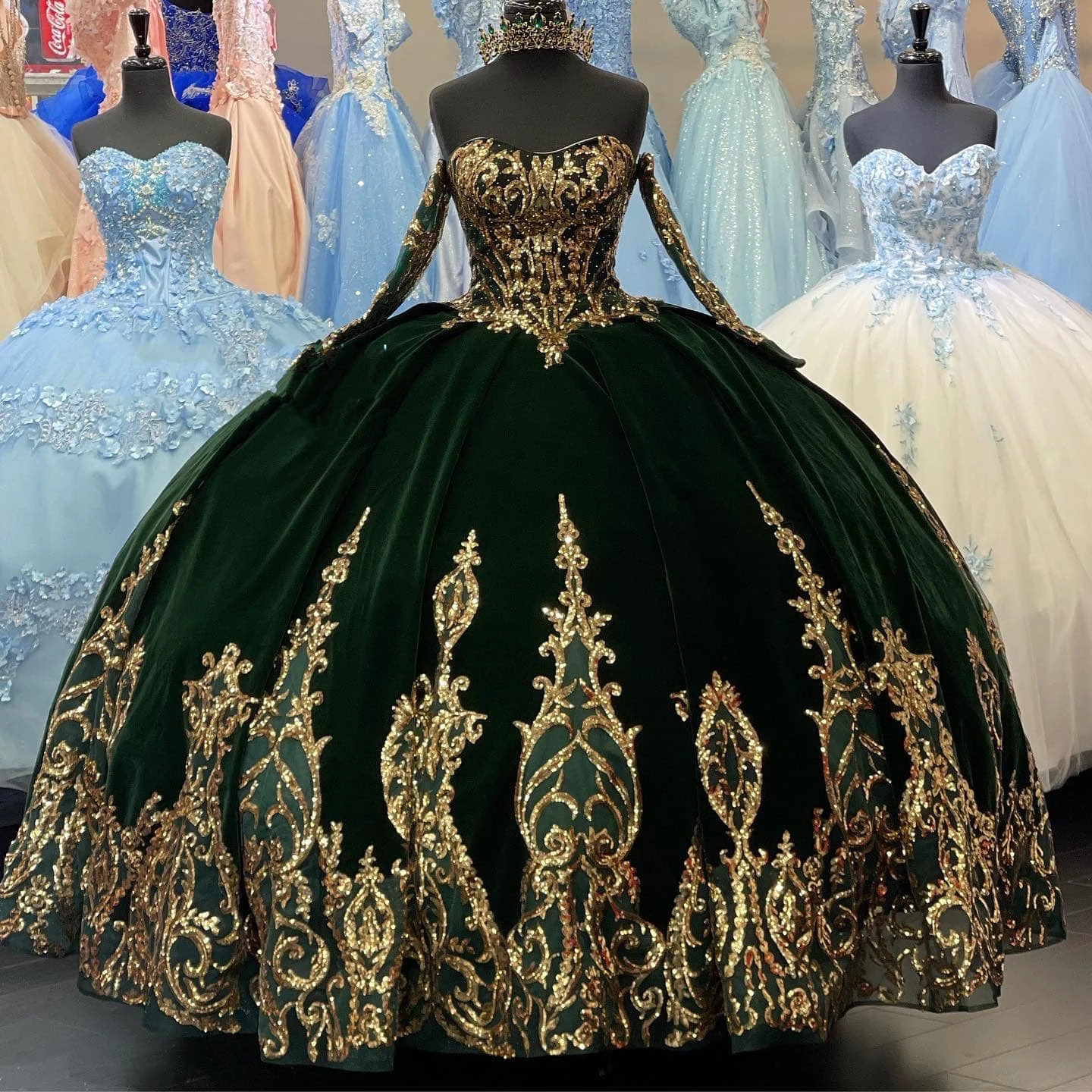 Olive Green Sweetheart Vestidos De Xv Años Quinceanera Dress Sleeveless  Appliqué Beading Floral Mexican Sixteen Princess Gowns - Quinceanera  Dresses - AliExpress