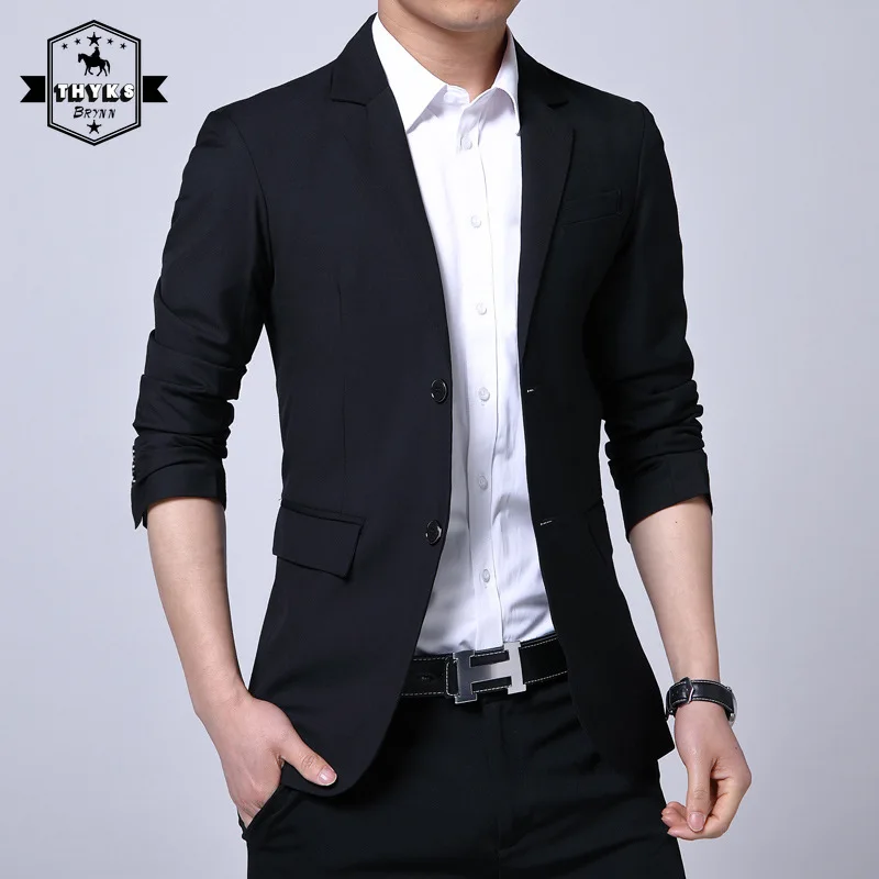 

Men's Slim Fit Business Blazer Fashion Casual Thin S-6XL Oversized Suit Jackets Male Korea Style Solid Gentleman Blazers Spring