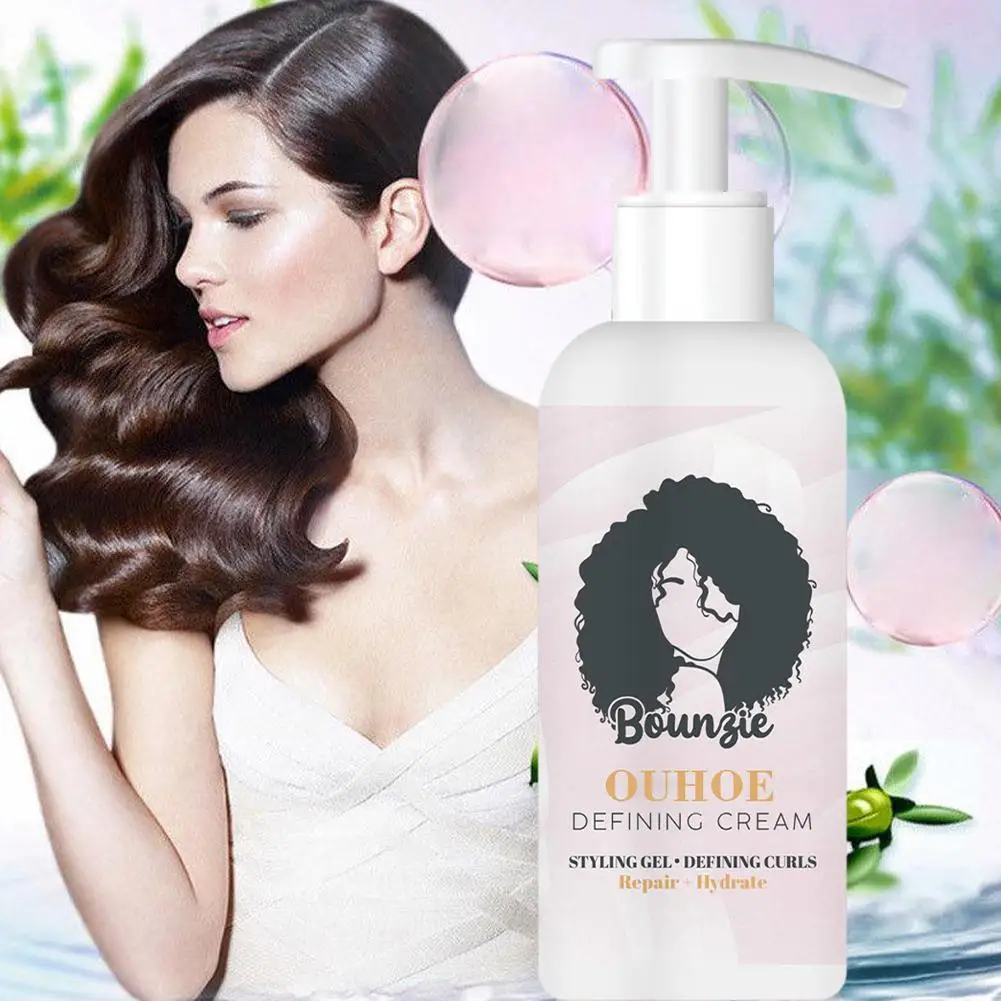 Elastic Volumizing Hair Cream, Anti-Frizz Curls Volumizing Natural Styling Hair Treatment Hairdressing Elastin