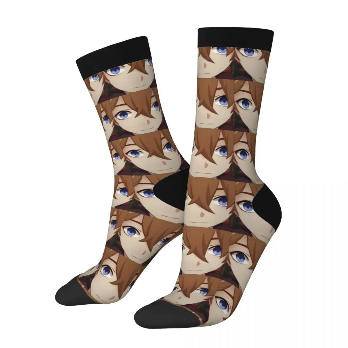 Fashion Novelty Childe Tartaglia Face Meme Socks - High Quality Unisex Socks