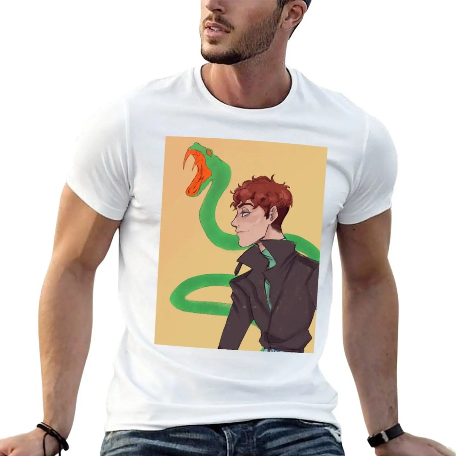 

50s snake boy T-Shirt customizeds korean fashion heavy weight t shirts for men