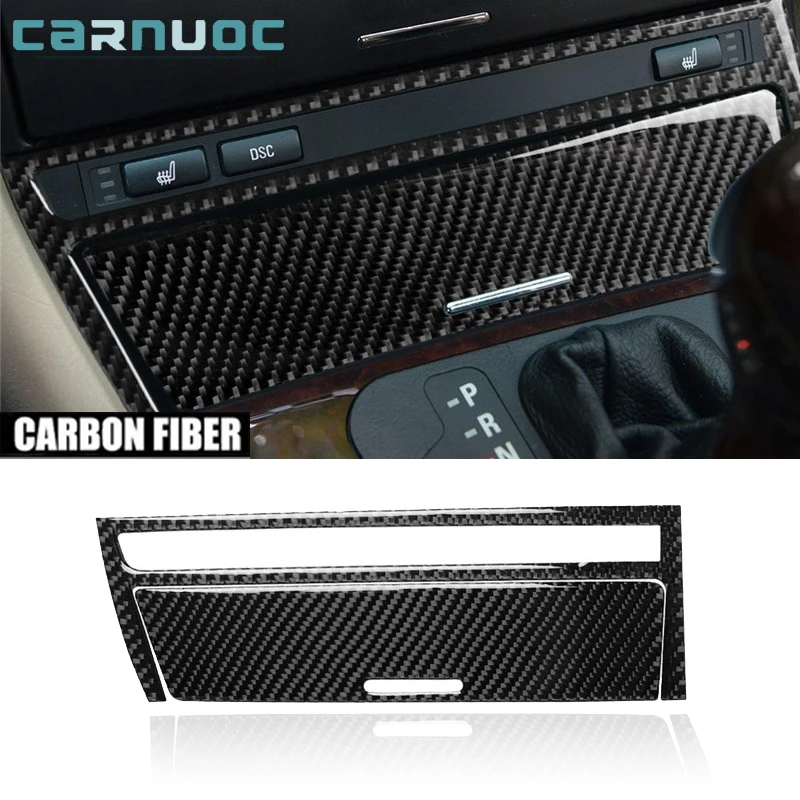 

For BMW 3 Series E46 1998-2005 Carbon Fiber Central Control Cigarette Lighter Panelstorage Box Stickers Car Styling Accessories