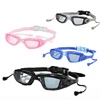 Professional Swimming Goggles with Conjoined Earplugs HD UV Shield Anti-Fog Water Sport Eyewear Glasses Silicone for Swim Pool
