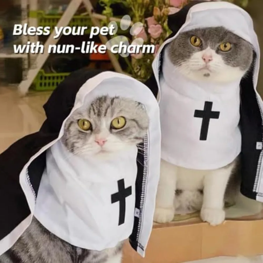 Funny Nun Pet Costume 5