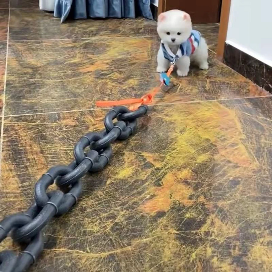 Dog Chain Simulated Iron Chain Dog with Dog Chain Traction Rope Rope Funny Outdoor Plastic Thick