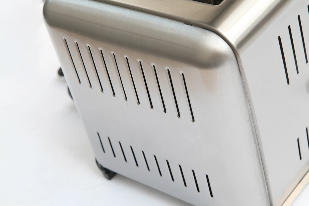 ETS-6 Industrial Electric Bread Toaster 6-Piece Set CE Certification Removable Crumb Tray Cancel Kitchen Household Outdoor Use