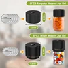 Wancle Electric Mason Jar Vacuum Sealer LCD Digital Display Cordless Vacuum Sealer Kit for Wide and Regular Mouth Mason Jars 4