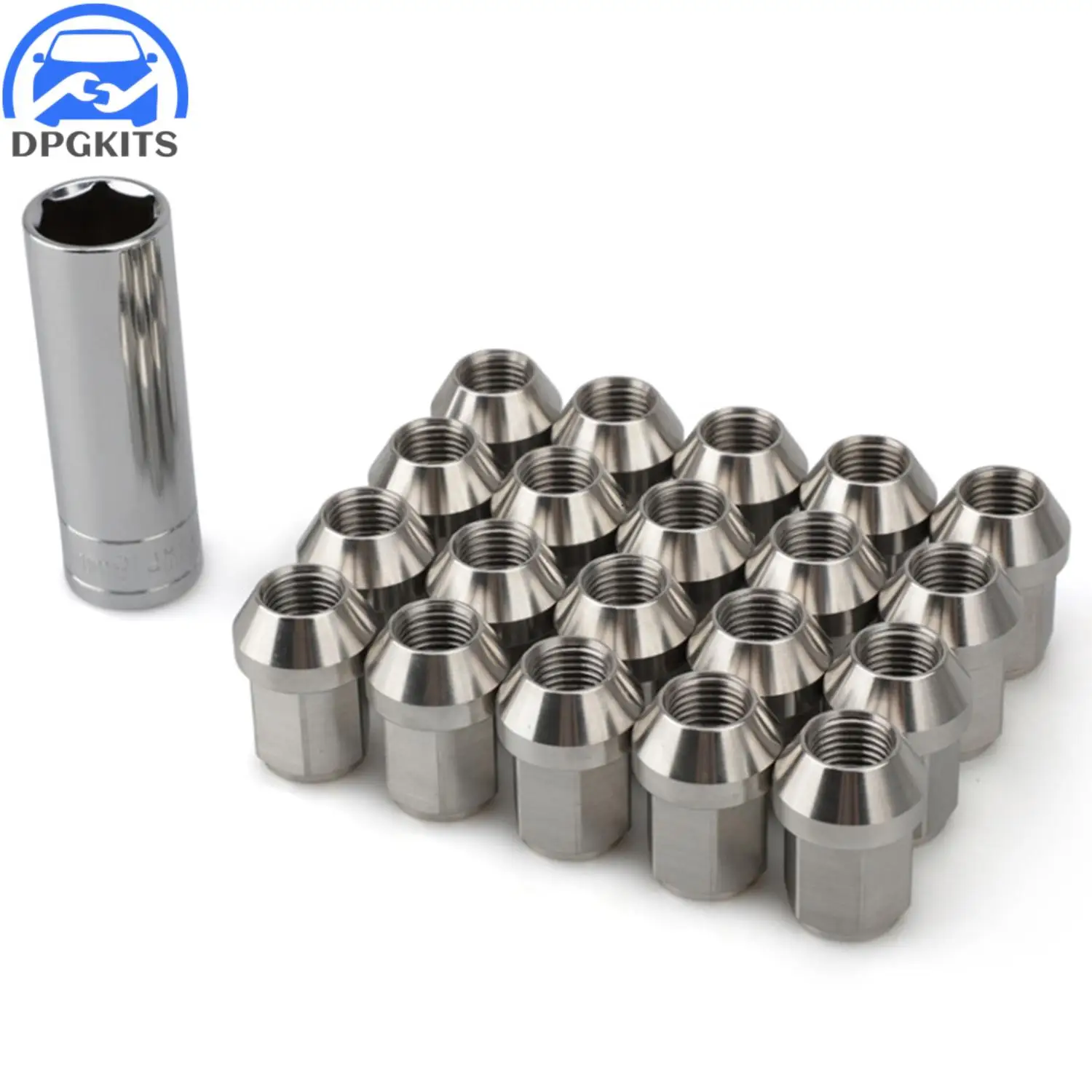 

20pcs M12*1.5 304 Stainless Steel Lug Nuts Wheel Nuts Hex 19mm Length 35mm Auto Repair Parts