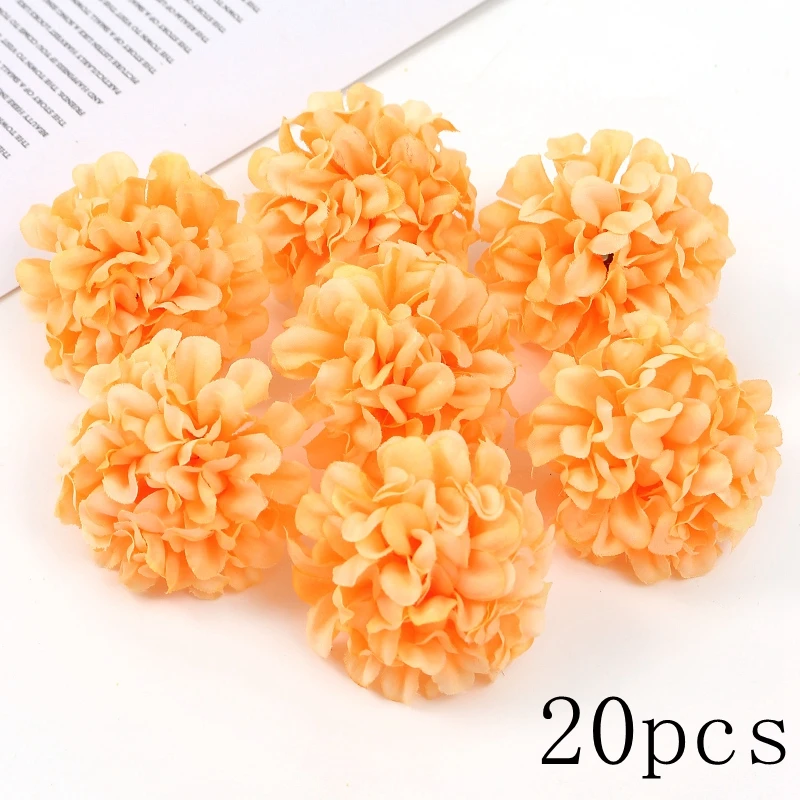 Orange Serie Rose Künstliche Blumen Köpfe Gefälschte Blumen für Home Decor Party Ehe Hochzeit Dekoration DIY Kranz Zubehör – Detail 10