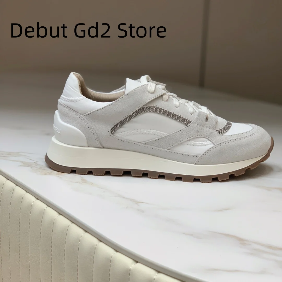 

Top Quality 2024 Spring/Summer New Casual Shoes Women's Genuine Leather Anti Velvet Combination Versatile Sports Shoes