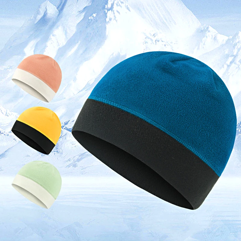 

Unisex Winter Helmet Inner Cap Beanie Hat Outdoor Polar Fleece Thermal Windproof Cycling Soft Unisex Comfortable