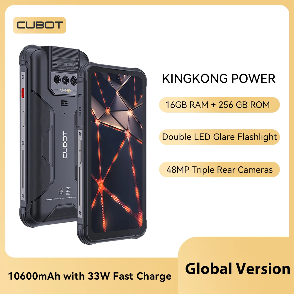 Cubot KingKong Power、防水仕様の頑丈スマホ、16GB RAM(8GB+8GB