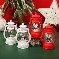Santa Claus Hanging Lantern Light LED Christmas Lamp Candle Light Retro Small Oil Lamp Merry Xmas Party Home Decor New Year 2025 2
