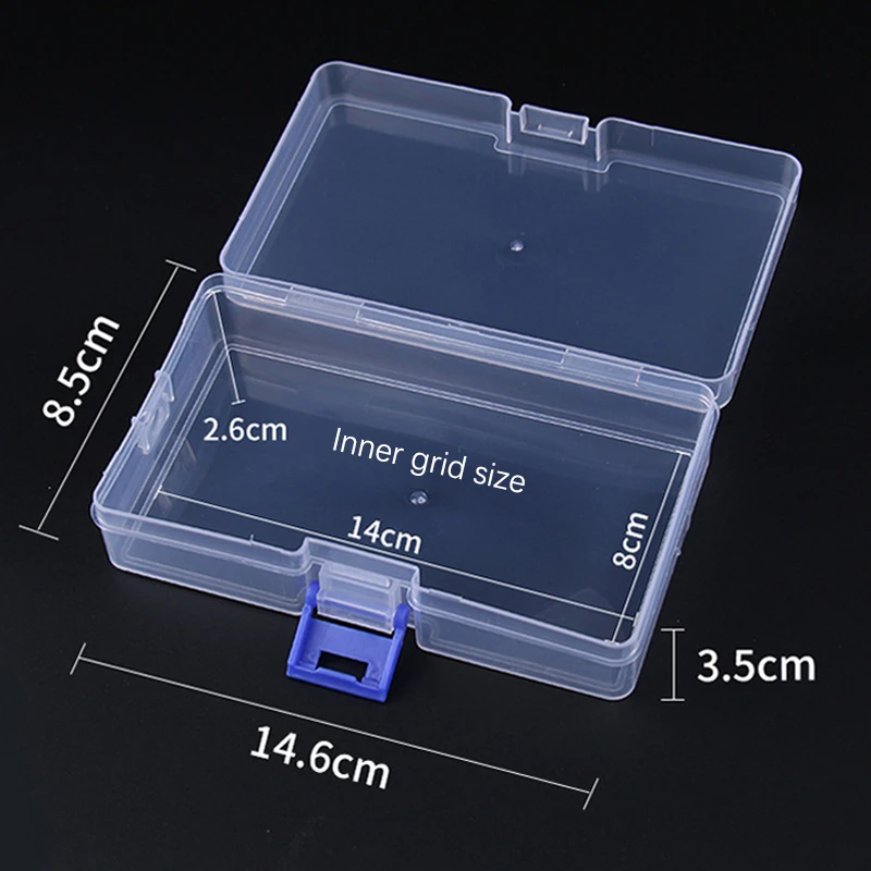 4 Pezzi Piccole Scatole Plastica Trasparente,Quadrato ini Scatola,Contenitori Portaoggetti per