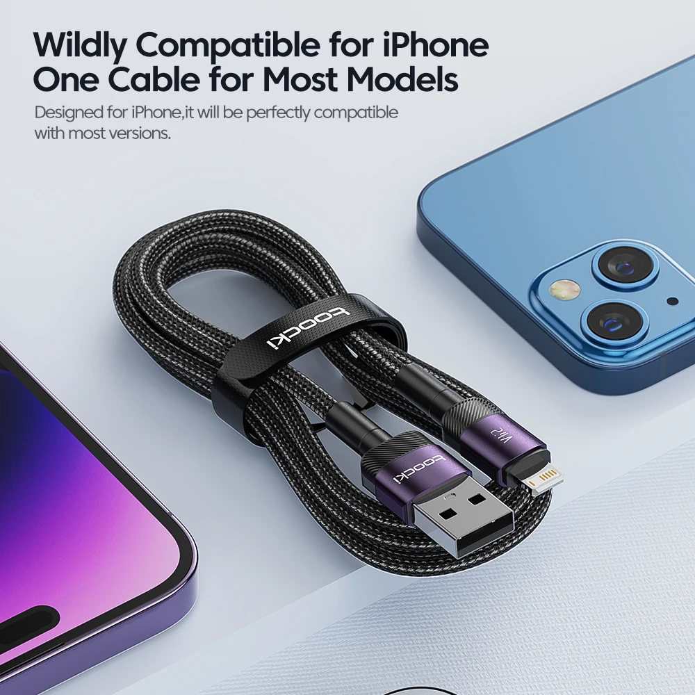 Toocki 2.4A Fast Charging USB Lightning Cable