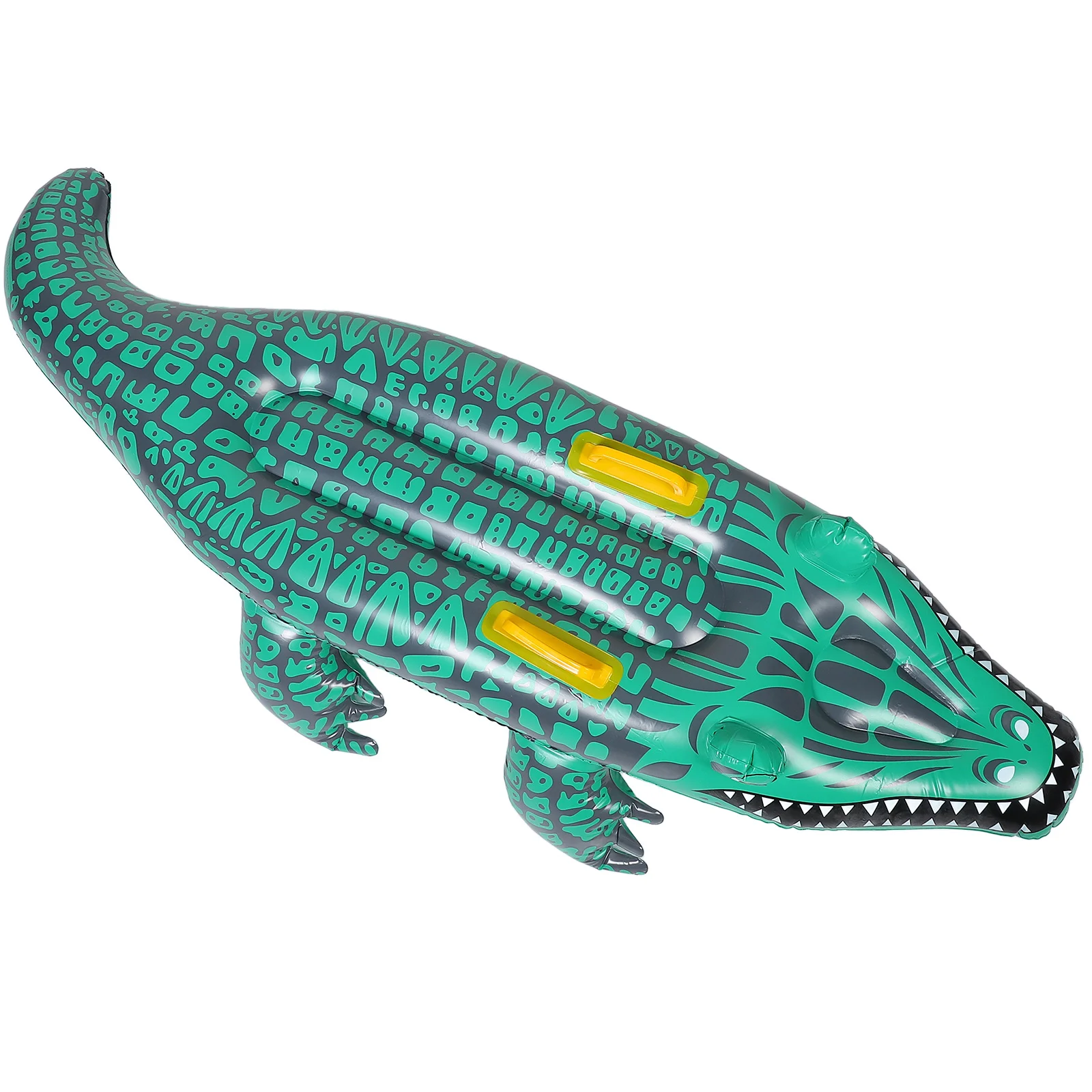 Inflatable Crocodile Surfboard Swimming Pool Floating Mat Alligator Decorative Inflation Pad Daily Use Mount 4