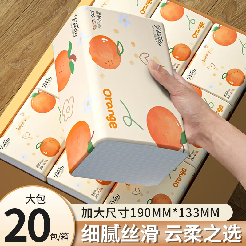 20 חבילות של נייר טישו מעץ טהור, נייר טישו לפנים של רכב, סלון, מפיות ביתיות, נייר פנים