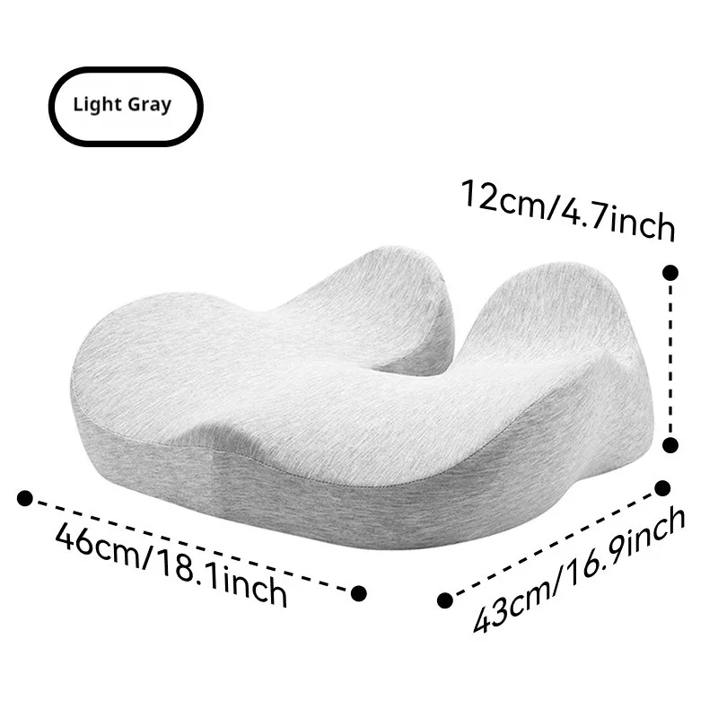 Ergonomic Thickened Memory Foam Seat Cushion for Office Chairs Heavy-Duty Chair Pad Removable Cover Ideal for Lower Back