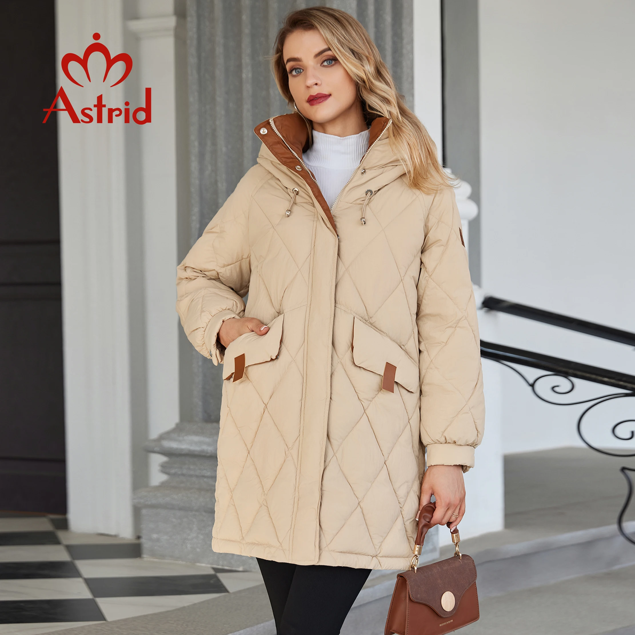 Winter Warmth Padded Jacket Plus Velvet Parker Jacket Women Loose Padded Jacket Padded Padded Jacket Winter Wear Fluffy Fur Collar Loose Bread Jacket