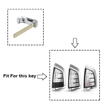 10x Lama chiave telecomando per BMW CAS4 CAS1 1 2 7 serie X1 X5 X6 X5M X6M l - KEYYOU 10x Car Remote Smart Key inserto senza chiave lama chiave di emergenza per BMW
