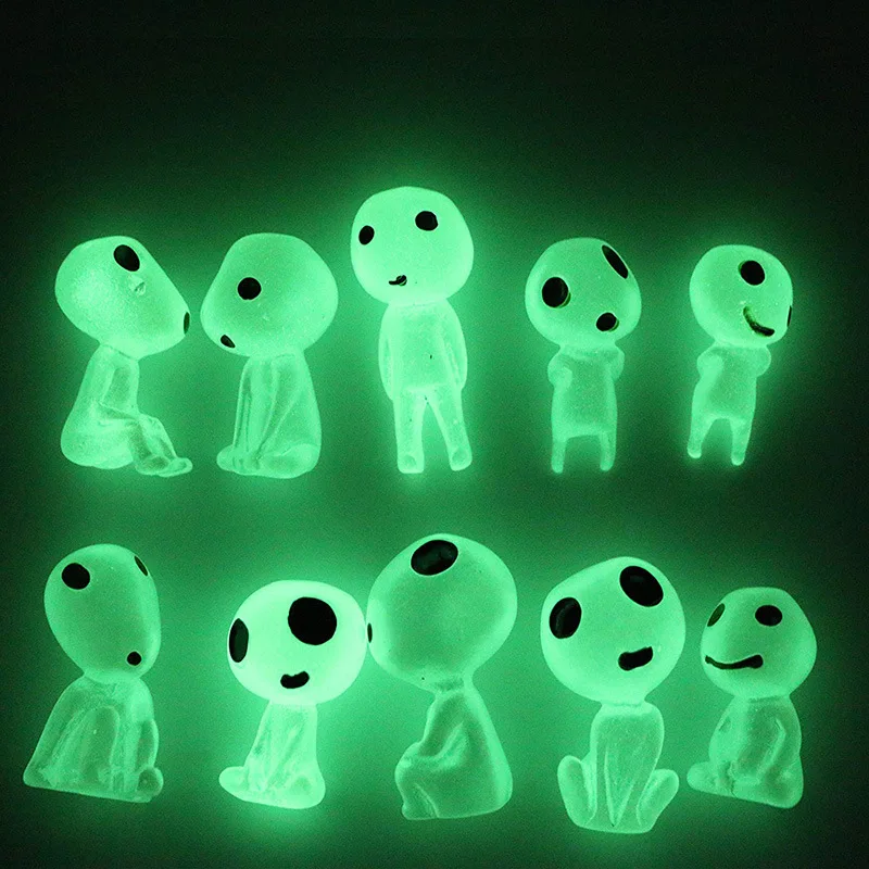 

Luminous Tree Elves Halloween Alien Decoration Spooky Micro Landscape Ornament Garden Set Blue Light Green Light Small Items