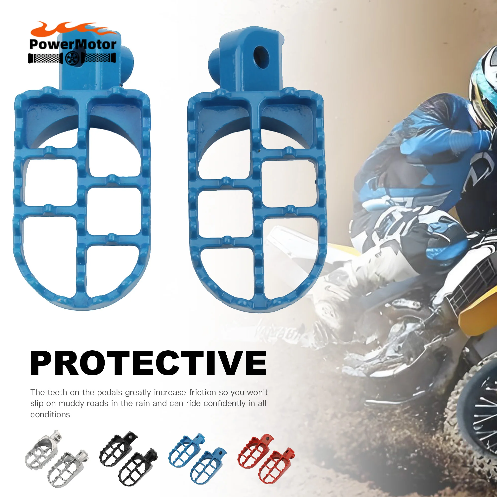 Motorcycle Footrests Footpegs For Honda XR50R CRF50 CRF70 CRF80 CRF100 Dirt Bike Motocross Modified Parts Enduro