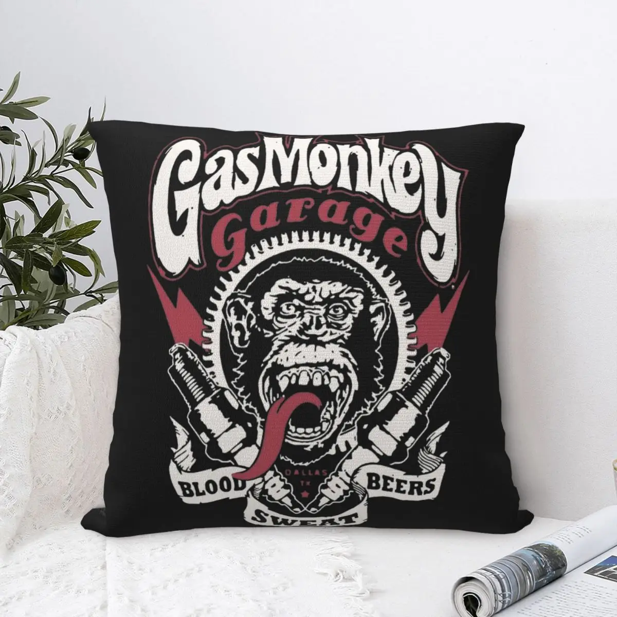 

Best Selling Gas Monkeys Stuff Pillow Case Cushion Covers Custom Zippered Decorative Pillowcover for Bed 45*45cm