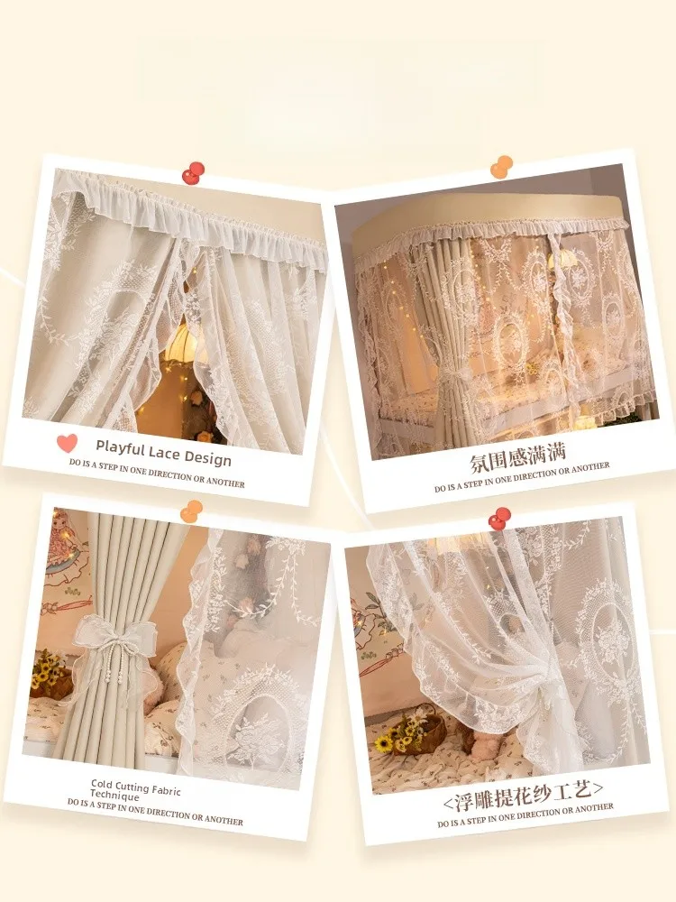 Princ Sle U-Tra Bed Curtain Strong Light Bloing Upper Bunk Bed Curtain Student Dormi Upper Lower Bunk Mosquito C...