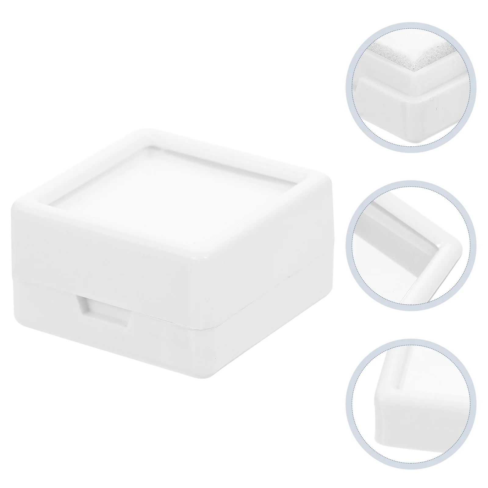 

Clear Gift Boxes Necklace Display Rings ABS Jewelry Container Acrylic Holder Earrings White Proposal Organizer