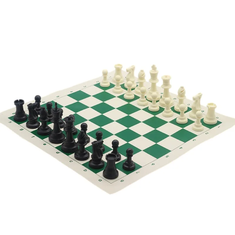 Folding Chess Board Lightweight PU Leather Classic Roll Up Flat International foldable chess board folding chess board