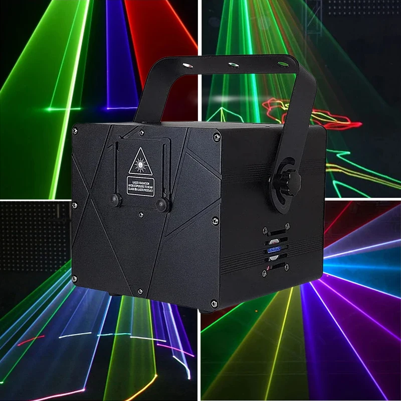 4W Dj Disco Party Laser Lights 3D Full Color Animation Rgb Beam Projector Light Bar Dmx Led Projector Stage Light Effect Lamp